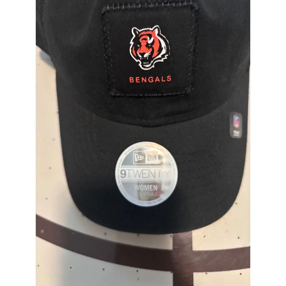 New Era 9TWENTY Cincinnati Bengals Womens Trucker Hat Black Adjustable NFL Cap